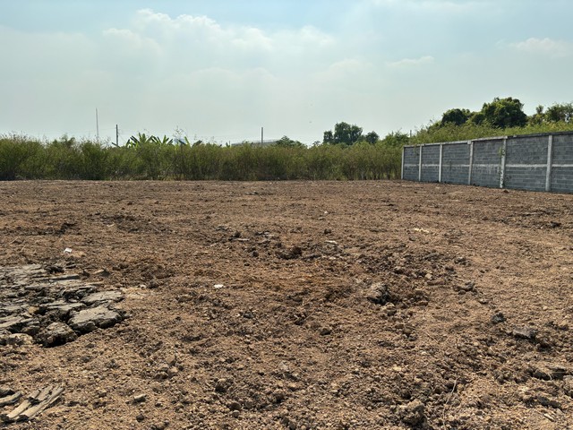 Land for sale in Srisamarn 5, Nonthaburi, area 304 square meters, already filled, rectangular plot, very beautiful.