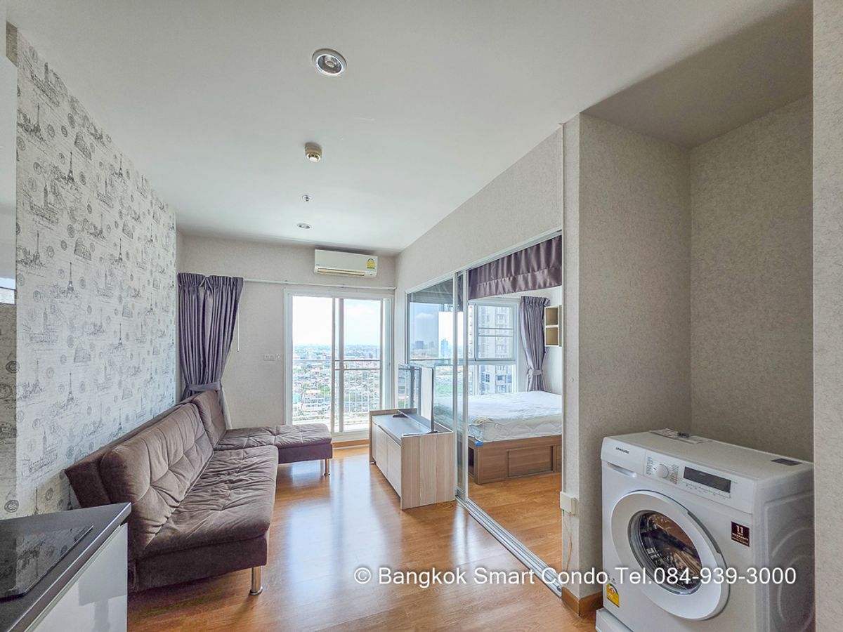 Condo for rent, The Parkland Ratchada-Wong Sawang, 1 bedroom, 30 sq m., 32nd floor, beautiful room, fully furnished, cheapest price K3969