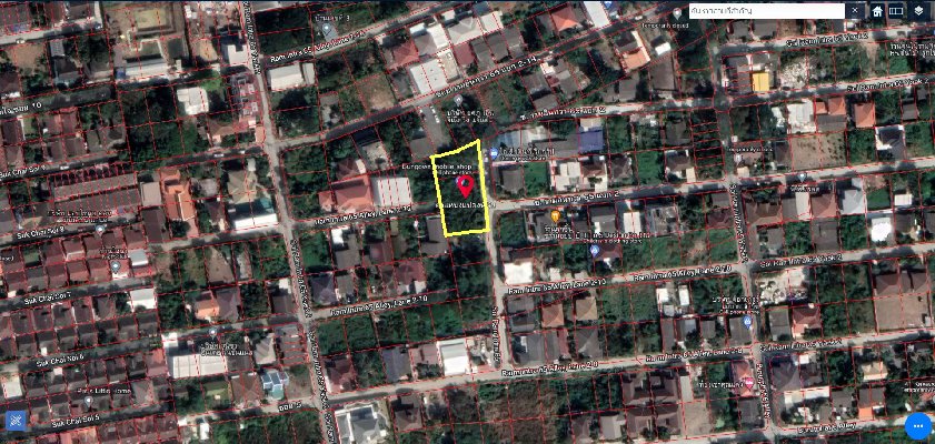 Land for sale, 311 sq m., already filled, Ramintra Soi 65, suitable for building a warehouse, apartment, townhome.