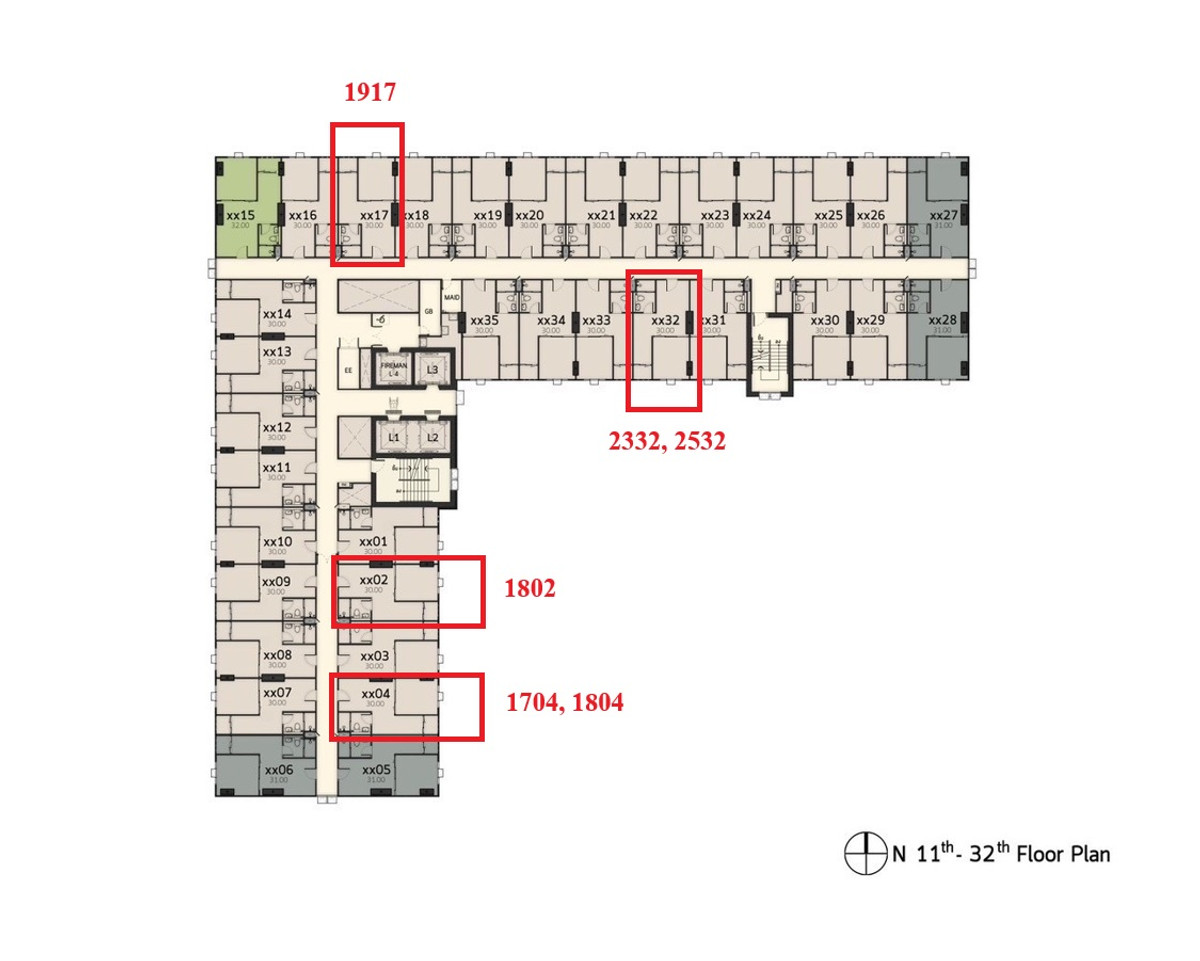 (Phase 2) Terra Residence, Thammasat University, high floor, north, east, open view, price 1.4 million baht.