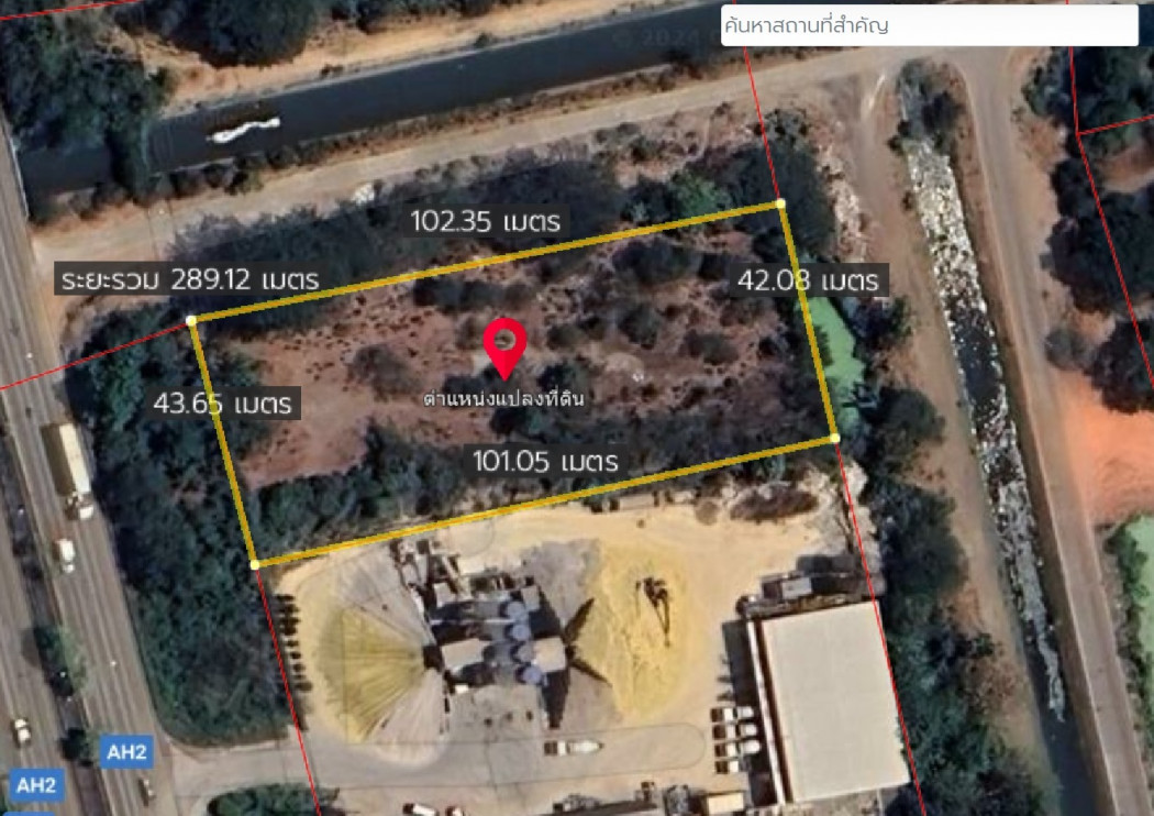 Land for sale, Mueang Ratchaburi District. Next to Phetkasem Road, area 2-2-30 rai (suitable for building a house, hotel, restaurant, warehouse and warehouse), width 43 m. – รูปที่ 3