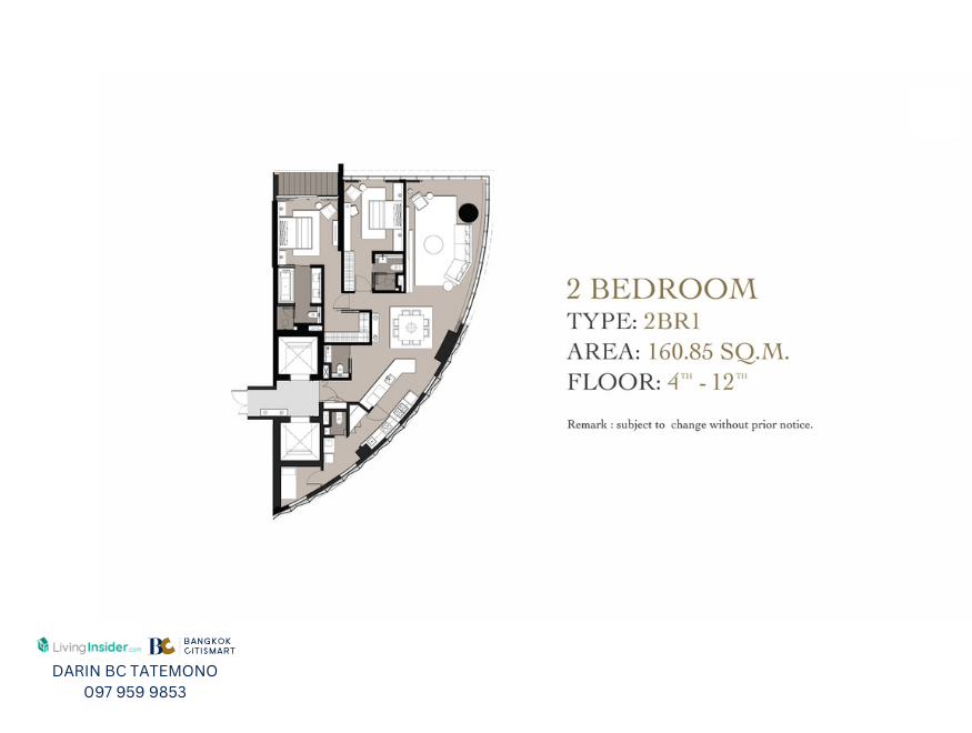 🔥 Beautiful room facing the Chao Phraya River 🔥 Banyan Tree Residences Riverside Bangkok | 2 bedrooms, 2 bathrooms, 160 sq m, 9th floor, price negotiable, contact 0979599853 – รูปที่ 3