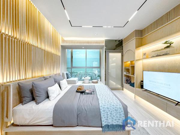 เปิดจองราคาแรก คอนโดริมหาดจอมเทียน  Sky Park Lucean Jomtien ห้องพักแบบสตูดิโอ