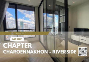For rent✨Chapter Charoennakhon - Riverside✨Convenient transportation, near BTS Krung Thonburi, complete with furniture and electrical appliances.