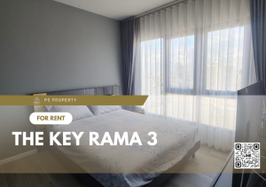 For rent 🔥The Key Rama 3🔥 2 bedrooms, furniture, complete electrical appliances. Convenient travel near BTS