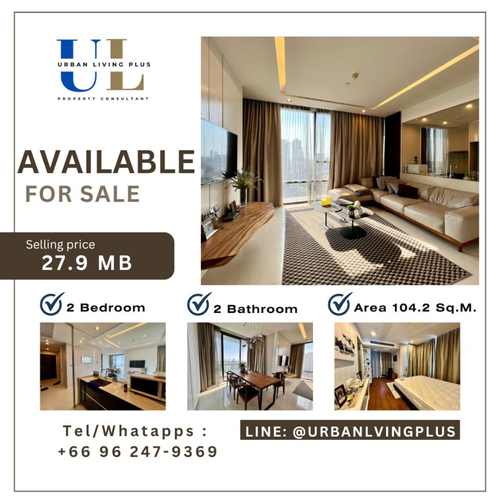 ( UL2402271 )✨Tel/Line 096-2479369✨FOR SELL The Bangkok Sathorn, 2 bedroom, 2 bathroom , furnished, ready to move in ( UL2402271 )✨Tel/Line 096-2479369✨FOR SELL The Bangkok Sathorn, 2 bedroom, 2 bathroom , furnished, ready to move in