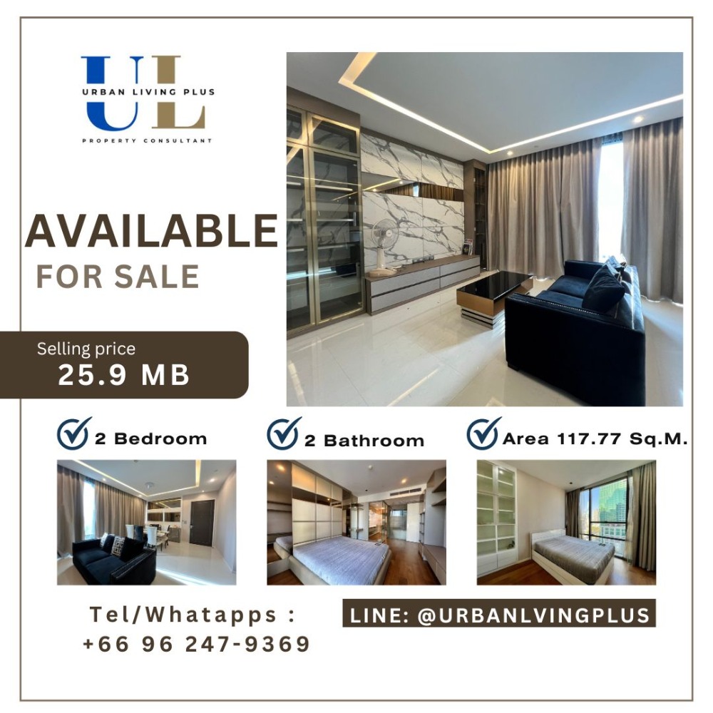 ( U20240227300 ) Tel/Line 096-2479369✨ทุบราคา ขาย!! The Bangkok Sathorn ห้องขาย , 2 ห้องนอน, 2 ห้องน้ำ, ขนาด 117.77 ตร.ม., ไม่เคยปล่อยเช่า, แต่งครบ, พร้อมเข้าอยู่ 💥💥 ( U20240227300 ) Tel/Line 096-2479369✨ทุบราคา ขาย!! The Bangkok Sathorn ห้องขาย , 2 ห้องนอน, 2 ห้องน้ำ, ขนาด 117.77 ตร.ม., ไม่เคยปล่อยเช่า, แต่งครบ, พร้อมเข้าอยู่ 💥💥