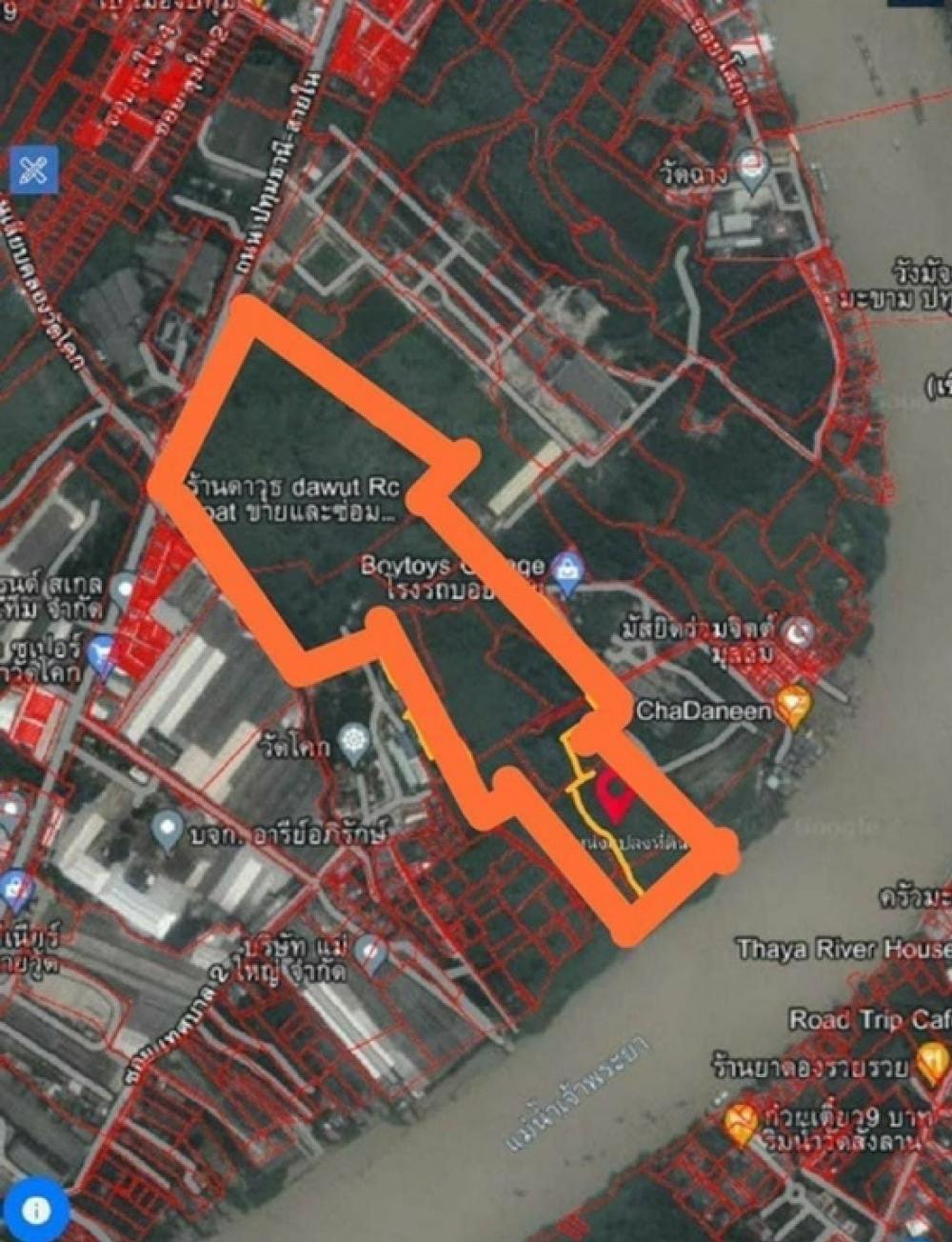 ขายที่ดิน 124-1-66ไร่ที่ตั้งถนนปทุมธานีสายใน ตำบลบางปรอก อำเภอเมือง จังหวัดปทุมธานีราคาขายไร่ละ 15 ล้านบาท ราคาขายตารางวาละ 37,500 บาท ราคารวม 1,866,225,000 บาทลักษณะที่ด้านหน้าติดถนนปทุมธานีสายในกว้าง 232เมตรด้านหลังติดแม่น้ำเจ้าพระยากว้าง 185 เมตรด้าน – รูปที่ 3