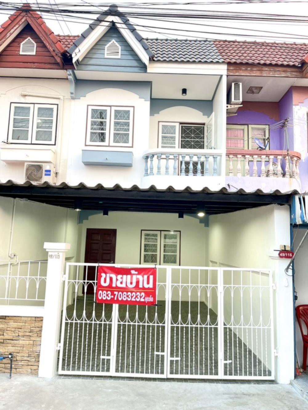 Townhouse for sale, Chatnarong Villa Village 5, Lam Luk Ka Khlong 7, beautifully decorated, main line