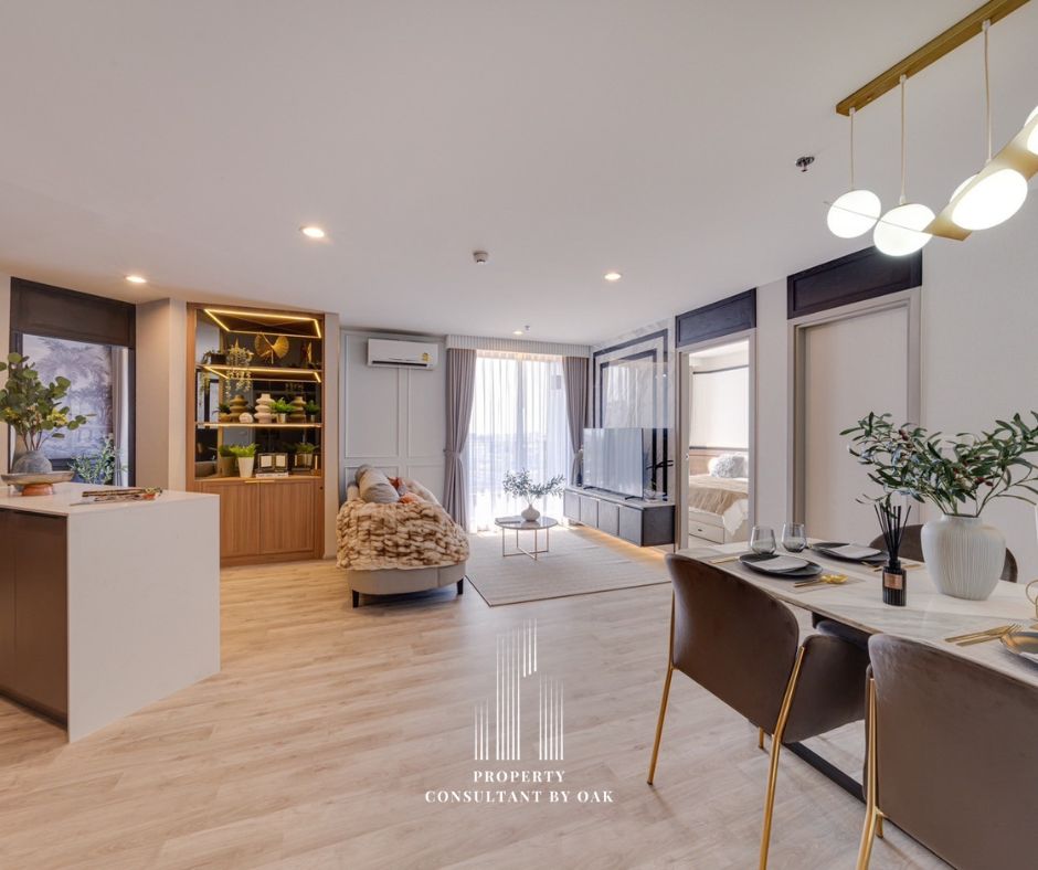3 bedroom condo, New Series, next to BTS Bangna, 250 meters, IDEO Mobi Sukhumvit East Point, 84 sq m, large balcony, very beautiful, starting at 10.99 million baht.