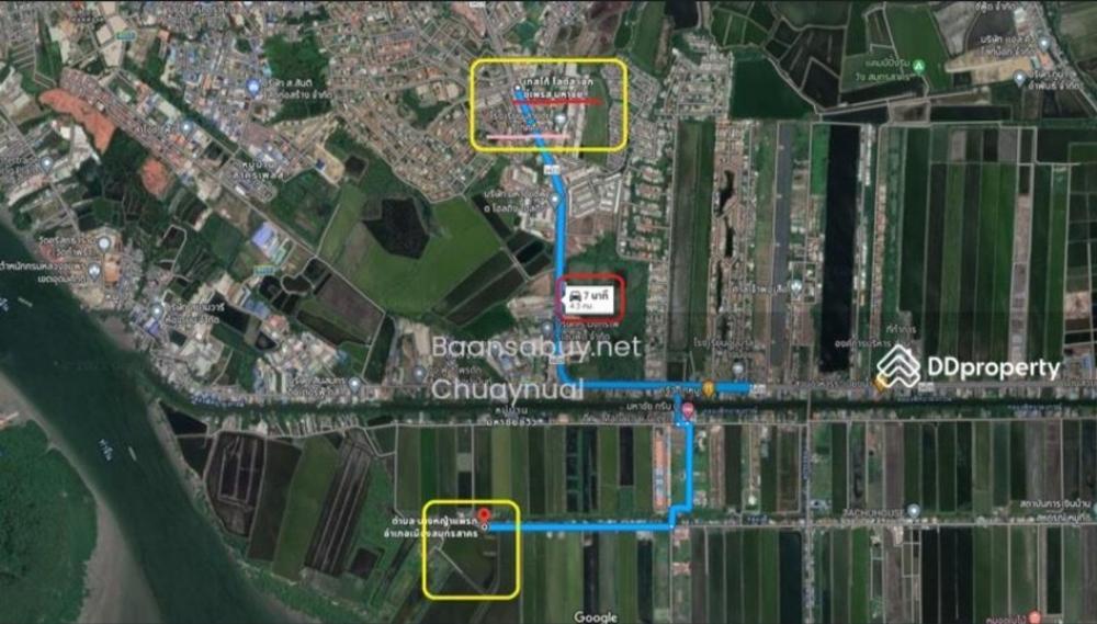 Land for sale, Khok Kham, Samut Sakhon, 35-2-98 rai, Bang Ya Phraek Subdistrict, 700,000 baht per rai. – รูปที่ 2