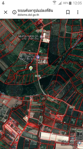 Empty land for sale, 12-1-88 rai, Soi Wat Sirimongkol. Tha Sai Phatthana Rd., width 74 m., depth 270 m., duty is to make a fish pond. From Rama 2 Rd., go into the alley 4 km. Selling for 3.3 million. – รูปที่ 2