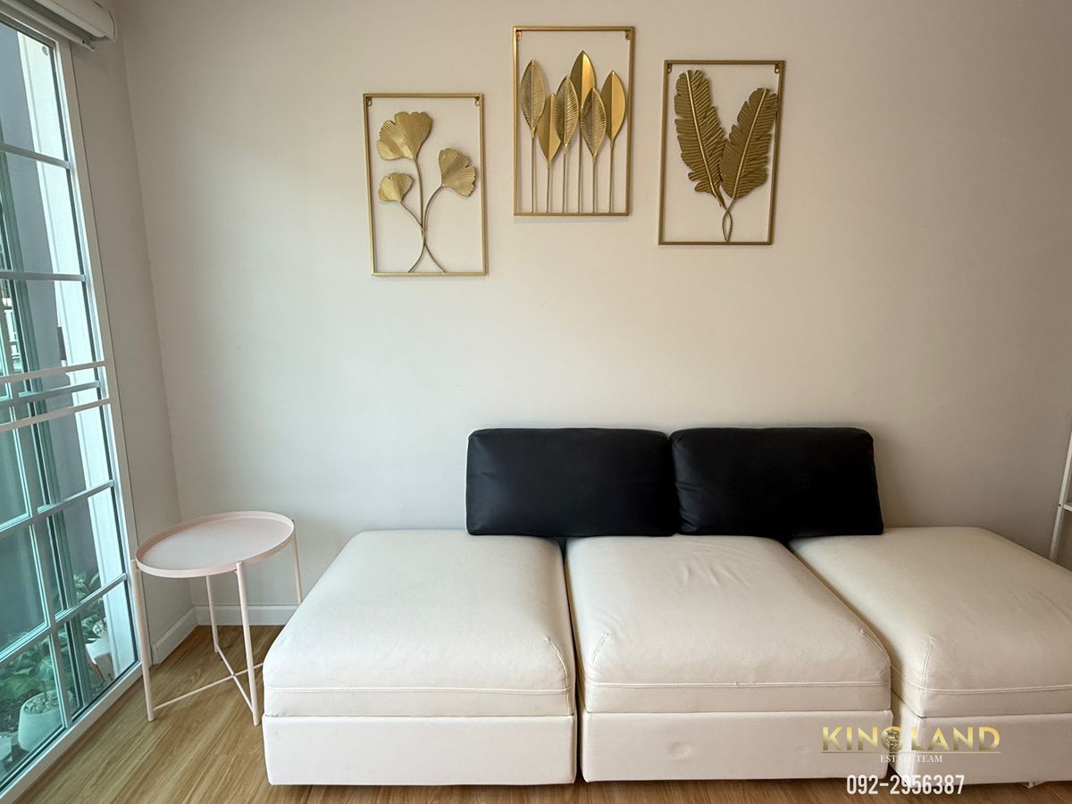 2-story townhome for rent, corner unit 'SIRI PLACE Rangsit 2 by Sansiri, new design in Amsterdam style. Rangsit Pathum Thani Road, has 3 bedrooms, 3 bathrooms, rent 16,000 baht/month #fully furnished #near the Red Line BTS Rangsit Station 5.8 km. – รูปที่ 4