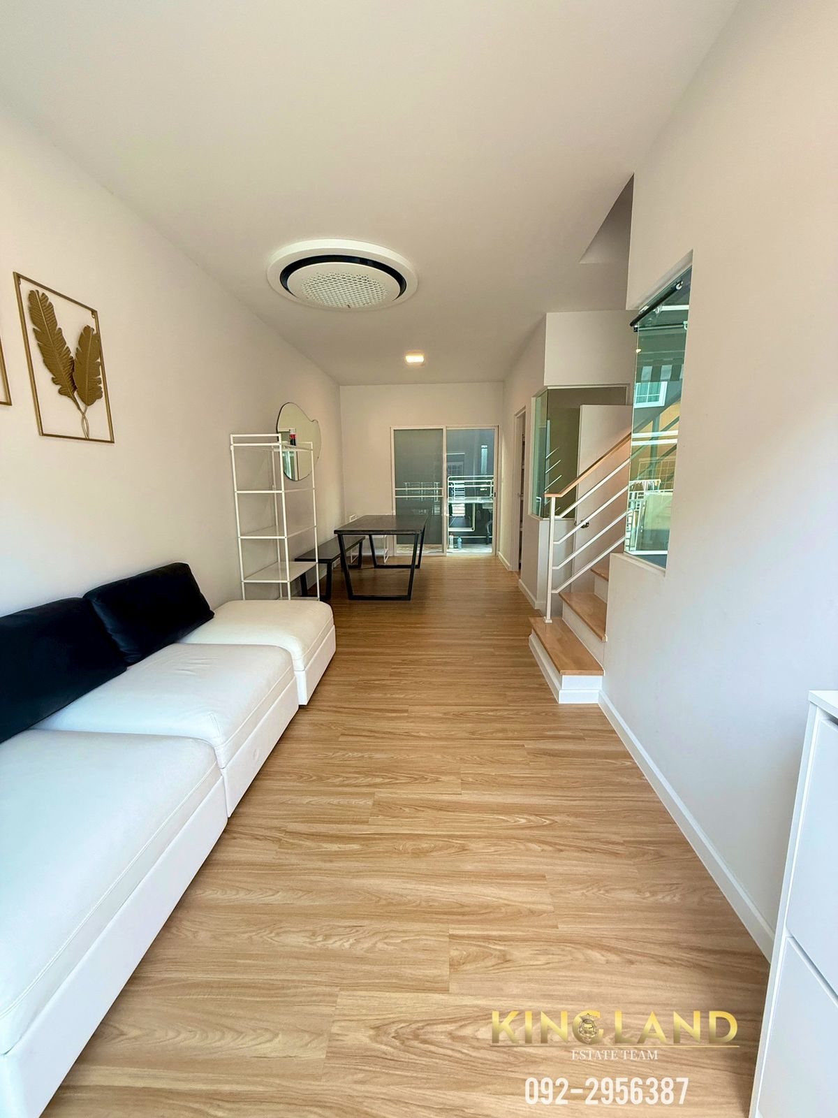 2-story townhome for rent, corner unit 'SIRI PLACE Rangsit 2 by Sansiri, new design in Amsterdam style. Rangsit Pathum Thani Road, has 3 bedrooms, 3 bathrooms, rent 16,000 baht/month #fully furnished #near the Red Line BTS Rangsit Station 5.8 km. – รูปที่ 3