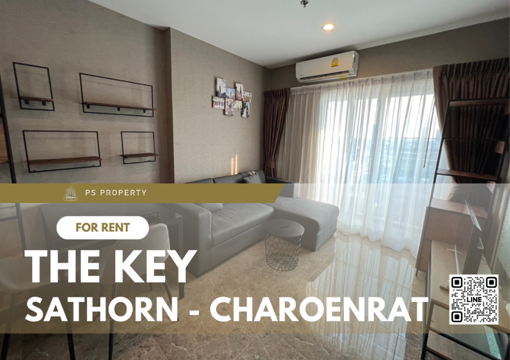 ให้เช่า✨The Key Sathorn - Charoenrat✨ เฟอร์นิเจอร์ เครื่องใช้ไฟฟ้าครบ เดินทางสะดวกใกล้ BTS สุรศักดิ์