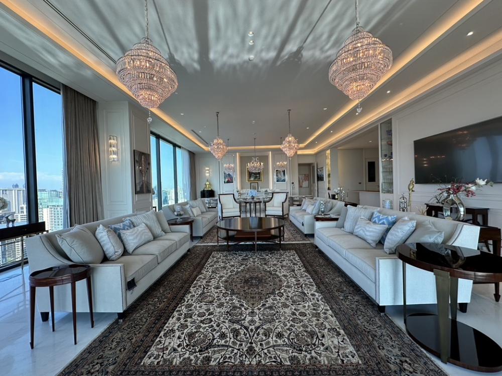 Rental / Selling : Penhouse On The Residences At Sindhorn Kempinski Hotel Bangkok , 4 Bed 5 Bath 1 Maid's room , 513.68 Sq.m , 30+ Floor