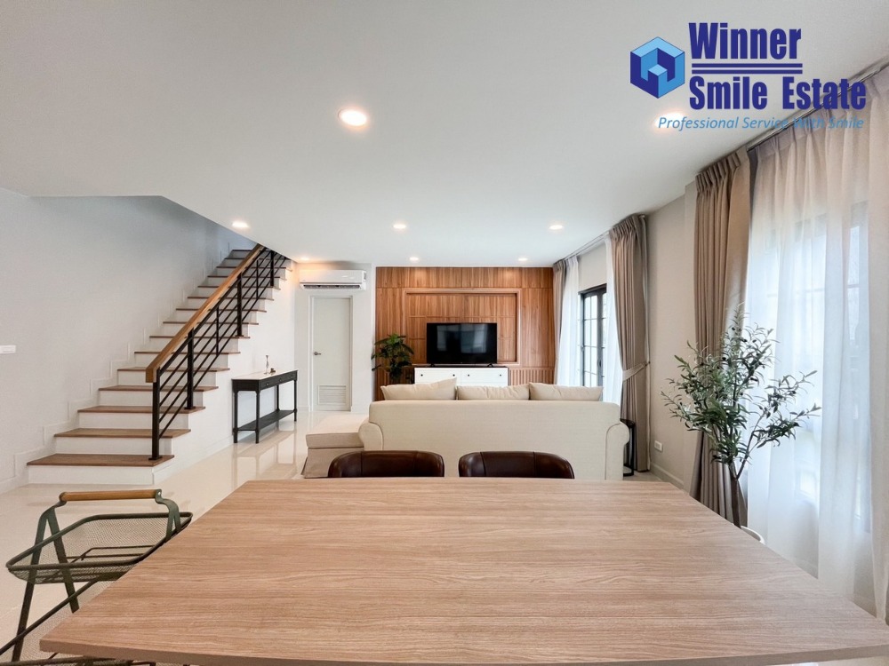 Single house for rent, Centro Bangna Phase 2, location next to Mega Bangna, beautiful house, fully decorated, ready to move in.