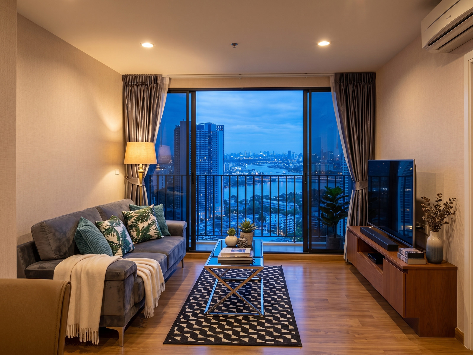ขายคอนโด/เช่าคอนโด (2 bedroom ) ห้องมุม**  วิวแม่น้ำ ชั้น 36 Building Bขาย 6.18 ล้านบาท – รูปที่ 3