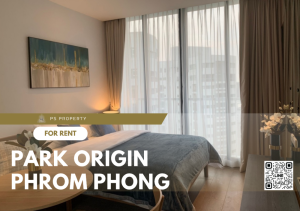 For rent 📣Park Origin Phrom Phong📣 Sukhumvit view, furniture Complete with electrical appliances, near BTS Phrom Phong.