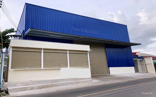 Warehouse for rent, warehouse with office, area 300 sq m., with 2-ton crane, Tha It area, Rattanathibet, Nonthaburi.
