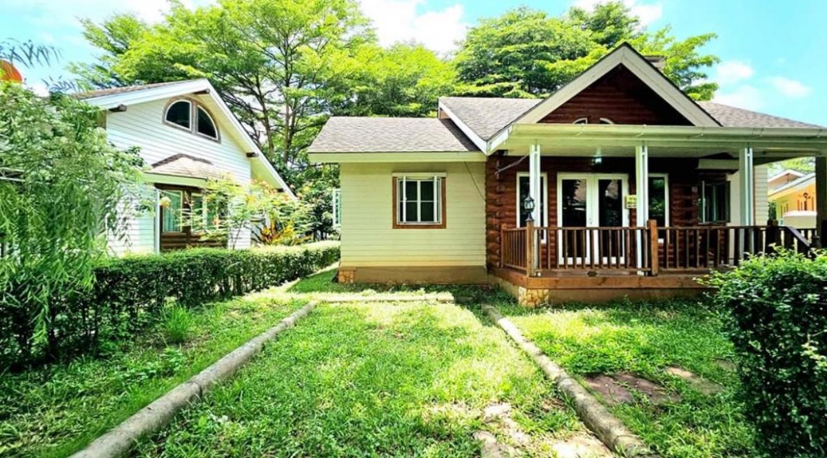 Sale single house Khao Yai #log home style house# good ozone with natural tree &stream 79.7 sqw using area 108 sqm 2 bed 2 bath fully furnished Sale single house Khao Yai #log home style house# good ozone with natural tree &stream 79.7 sqw using area 108 sqm 2 bed 2 bath fully furnished
