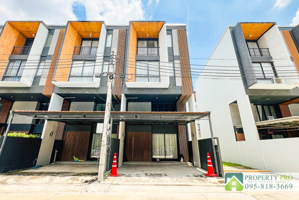 MJ24R-008 ให้เช่า บ้าน Shizen พัฒนาการ 32 ทาวน์โฮม 3 ชั้นครึ่ง 3 ห้องนอน 22 ตรว 220 ตรม หลังริม เฟอร์นิเจอร์และเครื่องใช้ไฟฟ้าครบ ใกล้ อ่อนนุช หัวหมาก