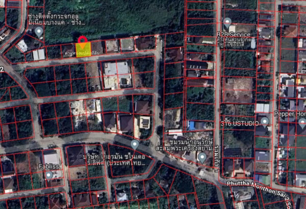 Land for sale in Ruam Kao Village, Phutthamonthon Sai 2, Soi 11, Bang Khae, Bangkok. Land for sale in Ruam Kao Village, Phutthamonthon Sai 2, Soi 11, Bang Khae, Bangkok.