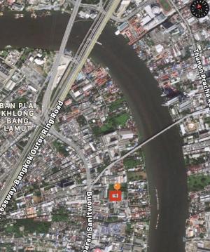 📢👇2 rai of land near Yanhee Charansanitwong Hospital, 150 meters from the river, road width approximately 6 meters, near BTS approximately 200 meters.
