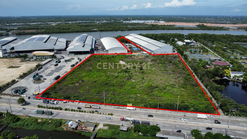 Empty land for sale Filled in and has a wide frontage next to the main road with an exit to the Bang Pakong River. Tha Sa-an Subdistrict Bang Pakong-Chachoengsao Road NO.00-LA-62049 – รูปที่ 2