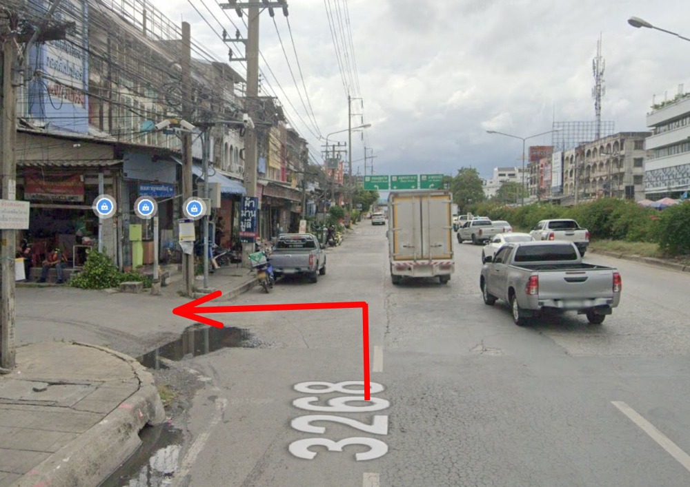 Land for sale, 4 rai, Theparak Road, only 100 meters into the alley, 9 meters wide road (red map) – รูปที่ 2