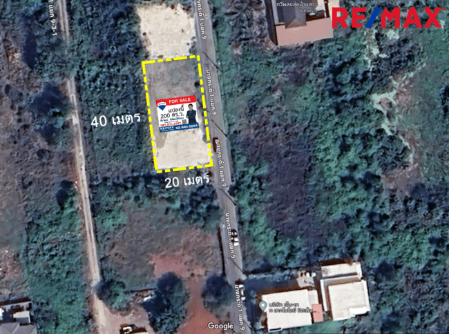 Land for sale, Soi Bang Kradi 1, Intersection 9, area 200 square meters, can enter and exit in many ways. Filled and ready to use