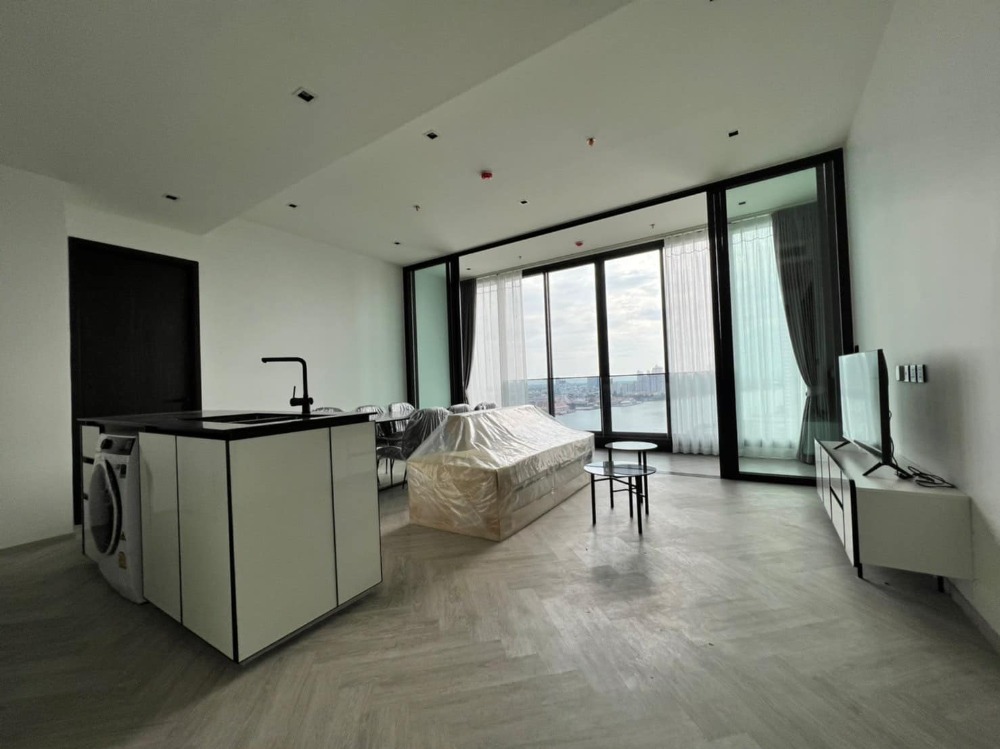 💙🤍❤️2 Bedrooms💛(For Rent)​ Chapter Charoennakhorn-Riverside 🌊River view 🚝BTS Krung Thon Buri