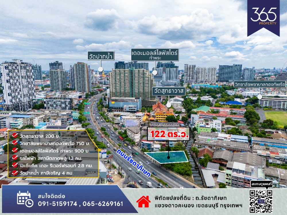 ขายที่ดิน ทำเลดี รัชดา-ท่าพระ เนื้อที่ 122 ตารางวา ติดถนนใหญ่ ใกล้แยกมไหสวรรค์ – รูปที่ 4