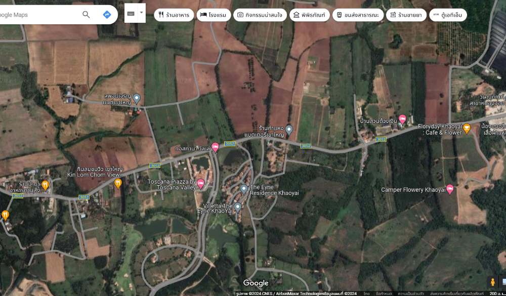 ขายที่ดินสวยเขาใหญ่ปากช่อง ติดถนน3052 ตรงข้ามToscana valley เนื้อที่ 10 ไร่
