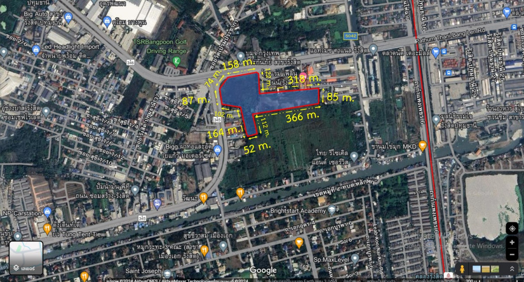 ขาย ที่ดิน รังสิต - ปทุมธานี แยกบางพูน เนื้อที่ 45 ไร่ 2 งาน 71 ตรว – รูปที่ 3