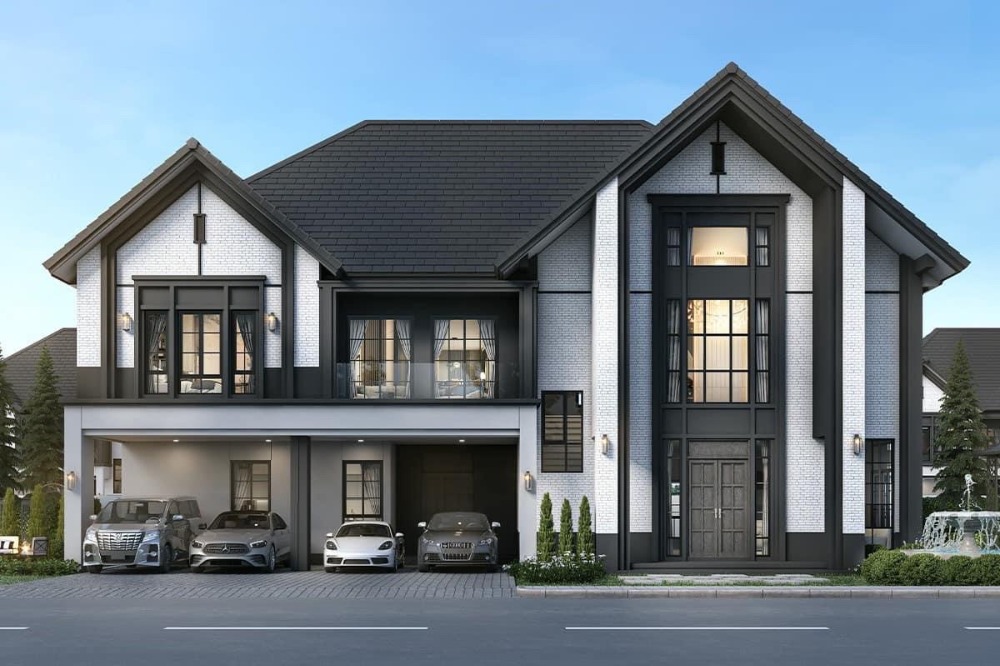 ● Type Oxburgh ● Single house 2 storey, 5 Beds | 123.40 sq.w. 580.00 sq.m. | Near Concordian International School 2 mins., Mega Bangna 3 mins. ● Type Oxburgh ● Single house 2 storey, 5 Beds | 123.40 sq.w. 580.00 sq.m. | Near Concordian International School 2 mins., Mega Bangna 3 mins.
