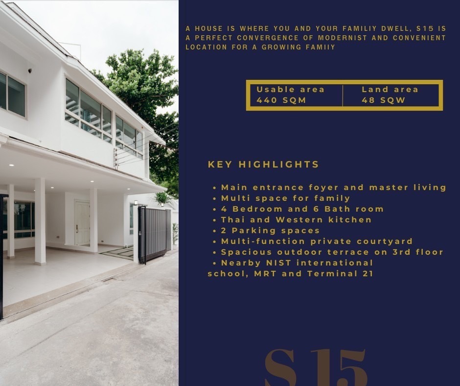 ขายด่วน!! บ้าน ทำเลดี สุขุมวิท 15 เพียง 1 นาทีถึง โรงเรียนนานาชาติ NIST 5 นาที ถึง BTS อโศก – รูปที่ 2