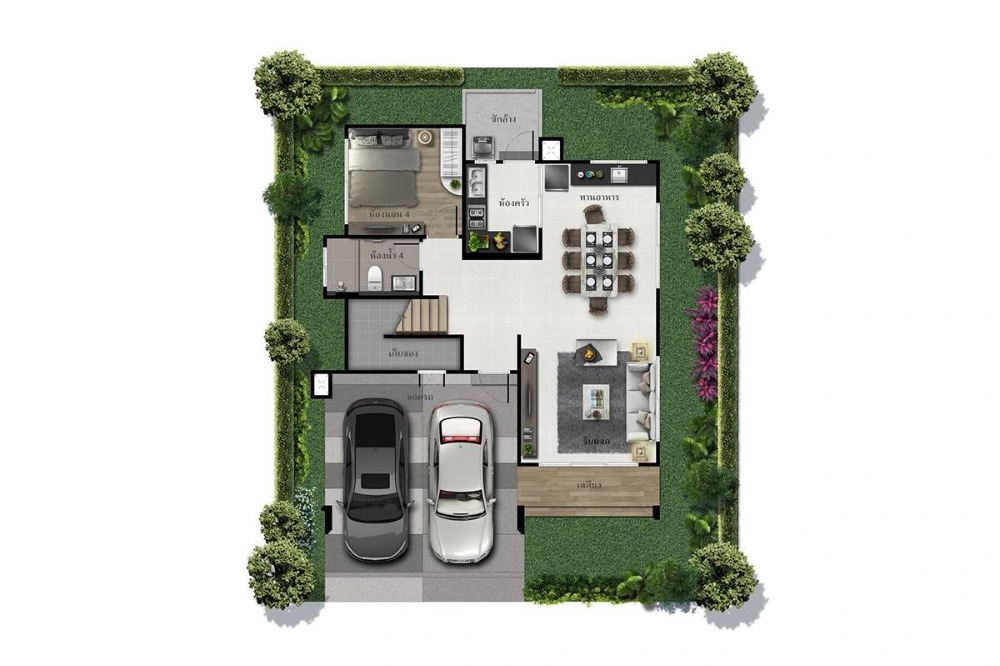 ● For Rent ● บ้านเดี่ยว 2 ชั้น 4 ห้องนอน |  70.90 ตร.ว. 196.00 ตร.ม. | ใกล้ โรงเรียนนานาชาติ แอ๊ดเวนต์รามคำแหง 6 นาที,โฮมโปร รามคำแหง 8 นาที., โรงพยาบาลรามคำแหง 8 นาที – รูปที่ 2