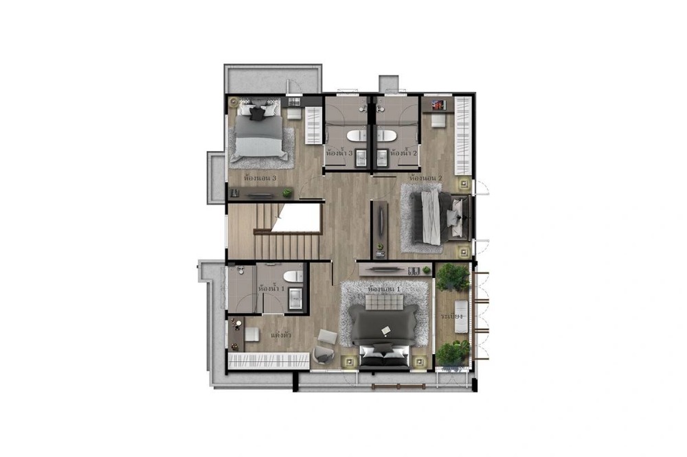 ● For Rent ● บ้านเดี่ยว 2 ชั้น 4 ห้องนอน |  70.90 ตร.ว. 196.00 ตร.ม. | ใกล้ โรงเรียนนานาชาติ แอ๊ดเวนต์รามคำแหง 6 นาที,โฮมโปร รามคำแหง 8 นาที., โรงพยาบาลรามคำแหง 8 นาที – รูปที่ 3