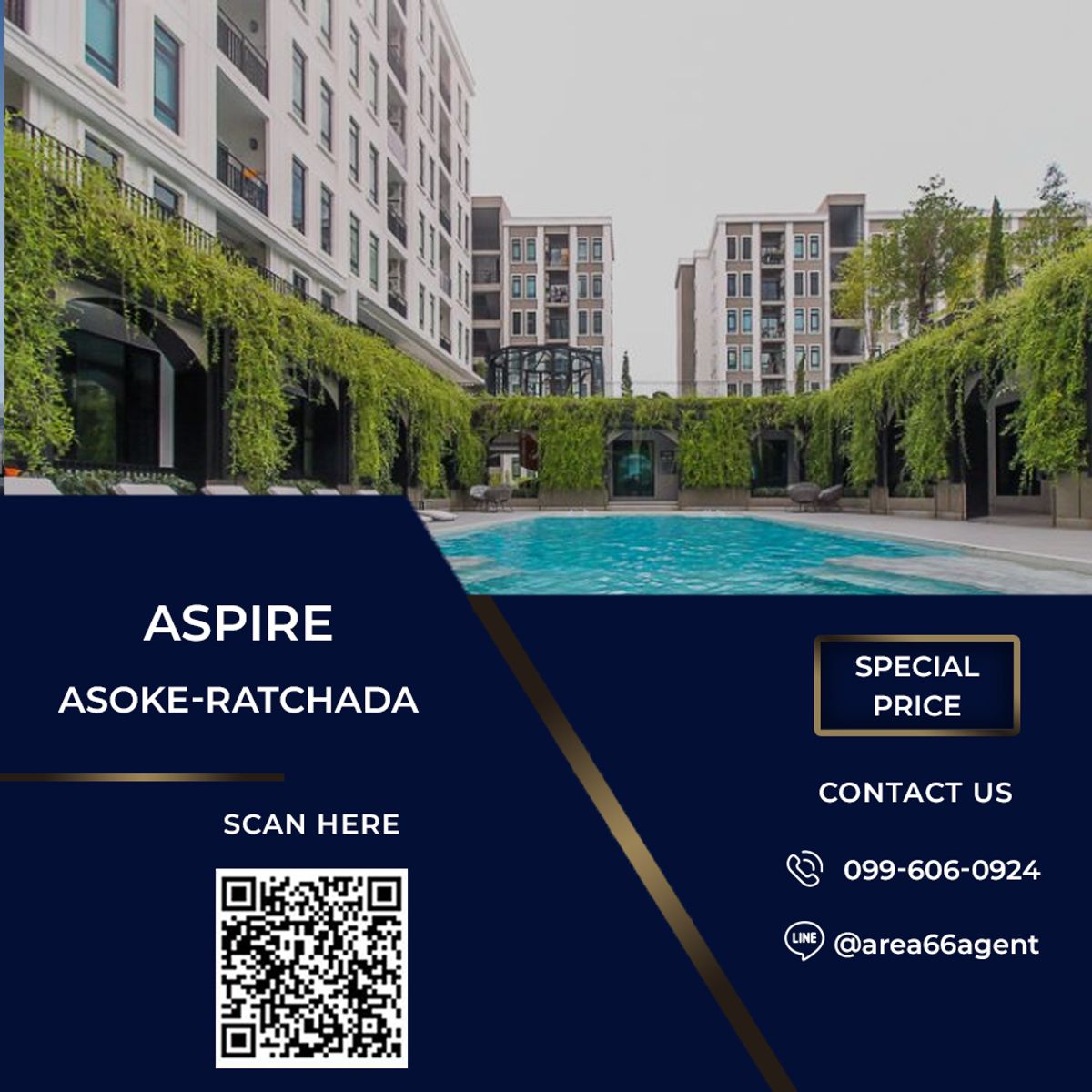 🔥 ขายด่วน!! คอนโด Aspire asoke-ratchada