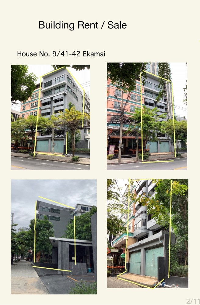 6-story commercial building for rent, next to Ekkamai Road, 450 meters from BTS Ekkamai. 6-story commercial building for rent, next to Ekkamai Road, 450 meters from BTS Ekkamai.