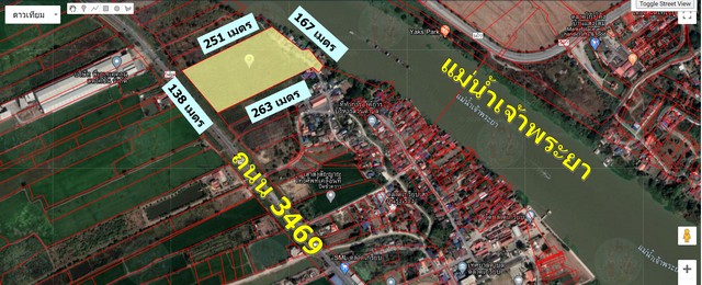 ขายถูกมากก !! ที่ดินติดแม่น้ำเจ้าพระยา 22-2-66 ไร่ อยุธยา บางปะอิน ใกล้ชุมชนตลาดเกรียบ – รูปที่ 2