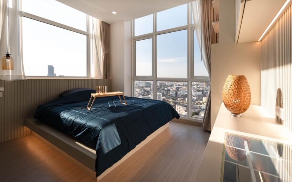 ● Prime Location ● 20++ floor | 2 beds 80.00 sq.m. | near BLOCK28 : CREATIVE & STARTUP VILLAGE 6 mins, MRT Samyan 6 mins, Samyan midtown 6 mins