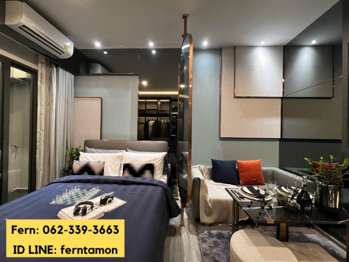 Selling down payment, studio room 29 sq m., good high floor. Cheaper than project rooms by hundreds of thousands, Ideo Sukhumvit-Rama 4, call 062-339-3663
