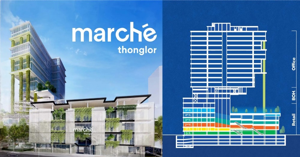 ทีเพลซ - มาร์เช่ ทองหล่อ (T PLACE - Marche' Thonglor) สำนักงานให้เช่าใจกลางทองหล่อ ซอยสุขุมวิท 55 กรุงเทพฯ ใกล้สถานีรถไฟฟ้า BTS ทองหล่อ 500 ม. – รูปที่ 4