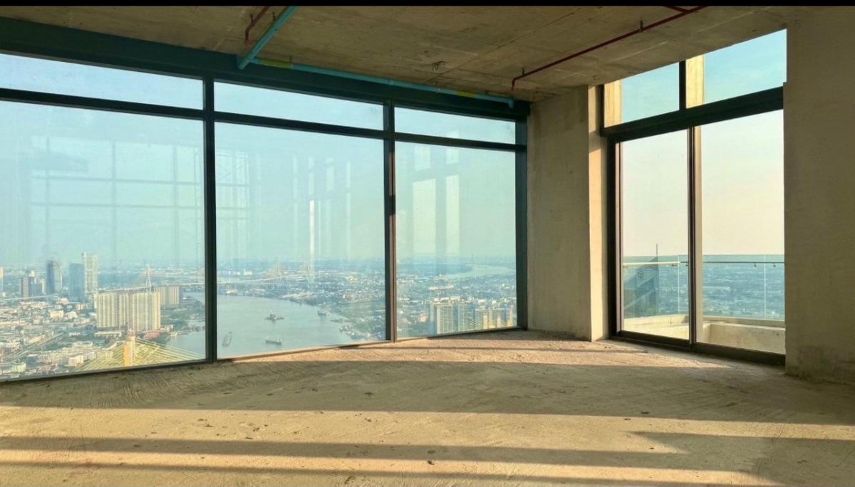 📢👇Petfriendly huge size duplex PENTHOUSE  at one of luxury place by the river spacious river view, long big balcony, quiet and peaceful place near Sathorn, Shrewsbury international school, Terminal 21 Rama 3, Homepro, Central Rama 3, ***Bareshell.Picture