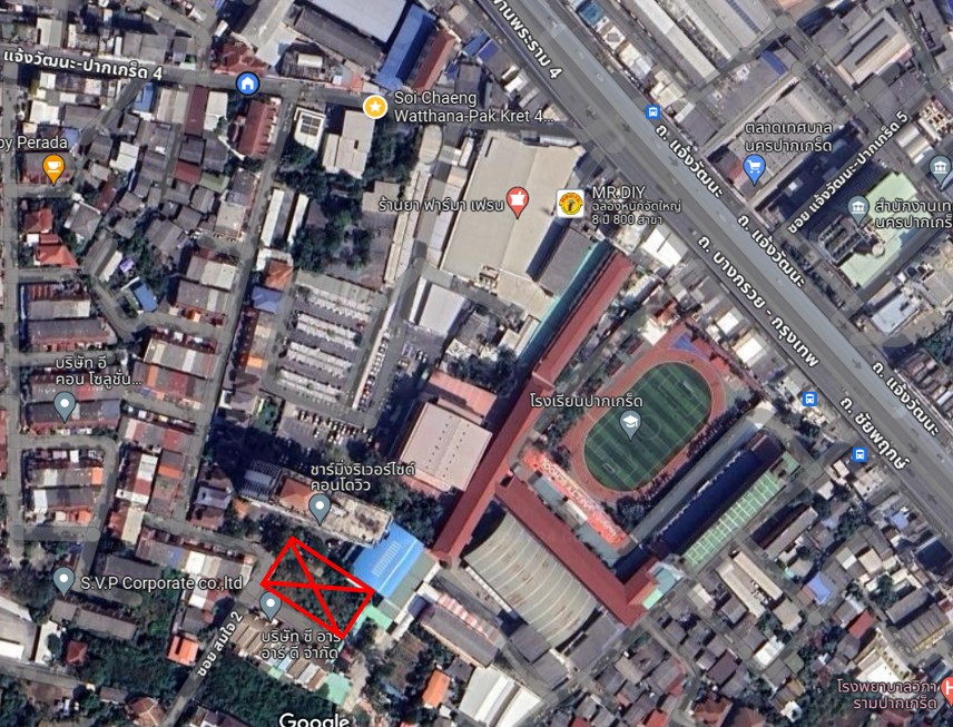 ให้เช่าที่ดินแปลงใหญ่ ปากเกร็ด 335 ตรว