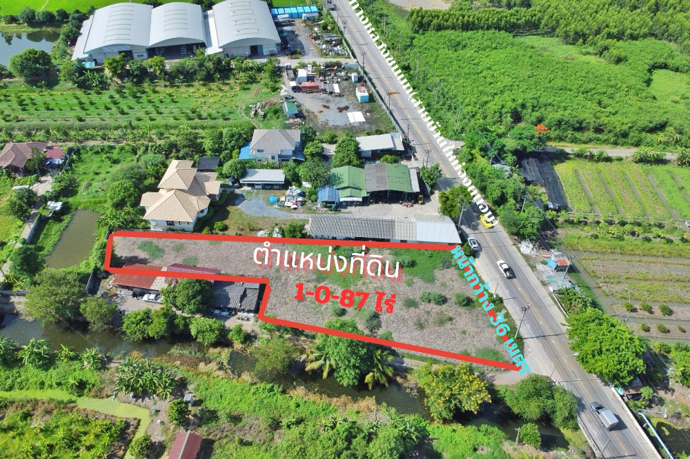 Land for rent, Bang Yai, 487 sq m, already filled, Bang Mai Subdistrict, next to the road on 2 sides, corner plot, easy to travel in and out. – รูปที่ 2