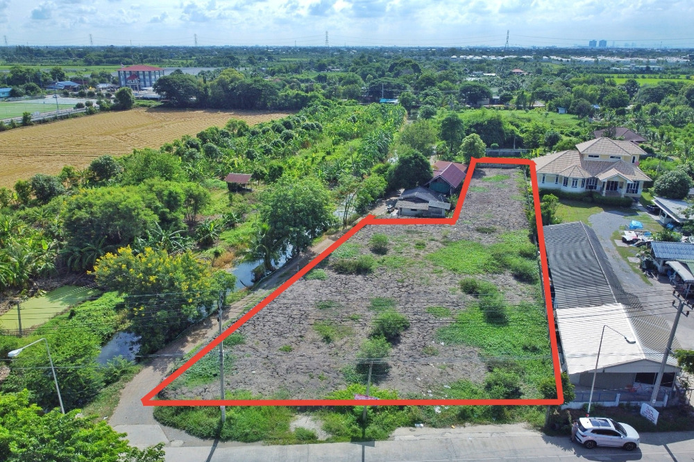 Land for rent, Bang Yai, 487 sq m, already filled, Bang Mai Subdistrict, next to the road on 2 sides, corner plot, easy to travel in and out. – รูปที่ 4