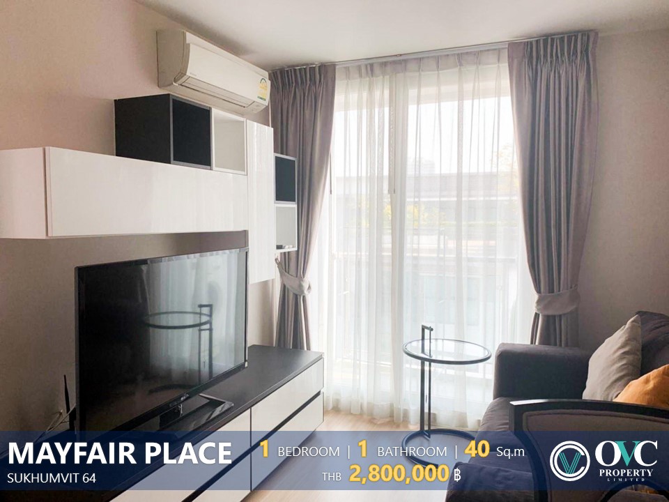 ขายคอนโด 1 ห้องนอน 1 ห้องน้ำ ใกล้ bts ปุณณวิถี @ Mayfair Place Sukhumvit 64